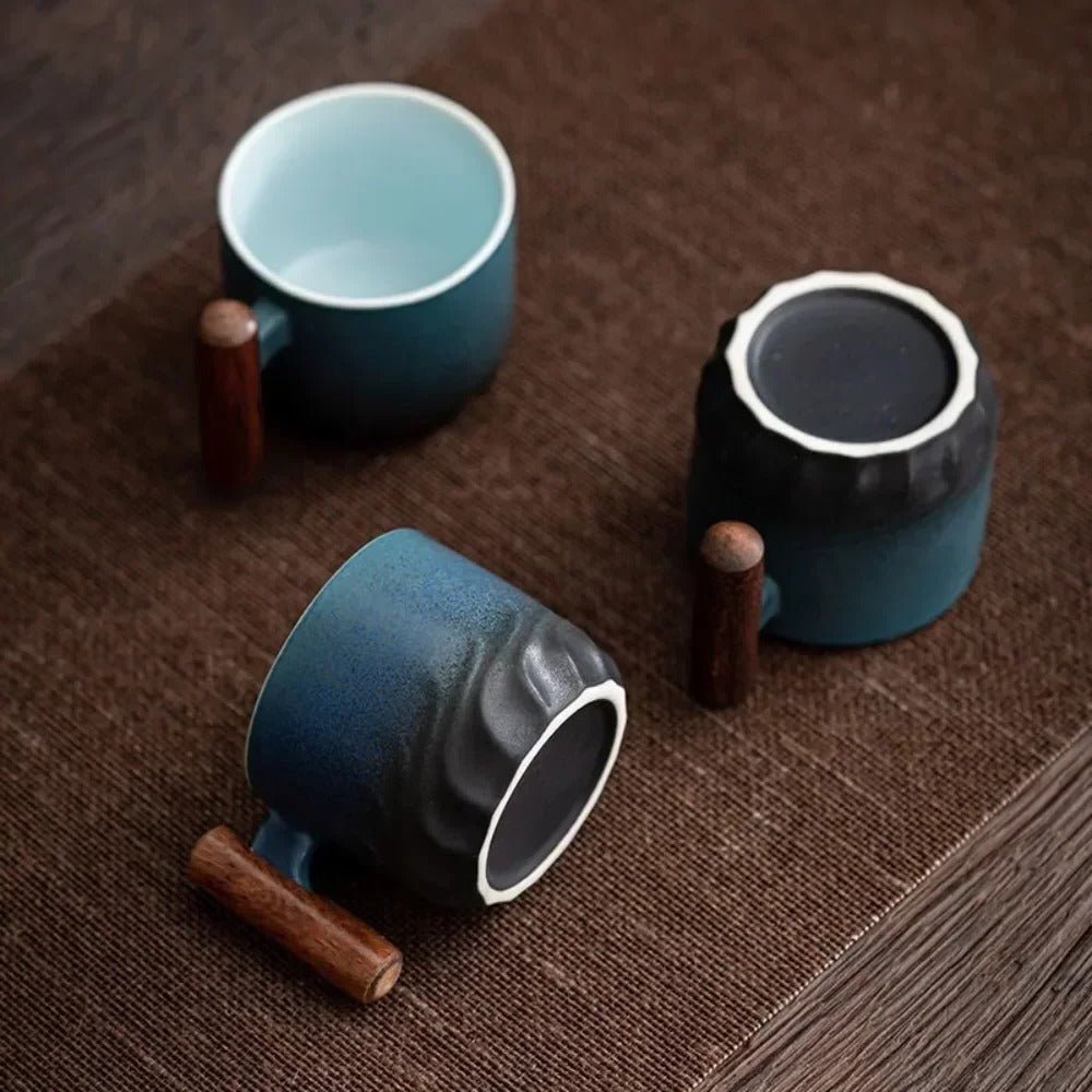 Vintage Espresso Cups With Wooden Handle - TRENDVYO