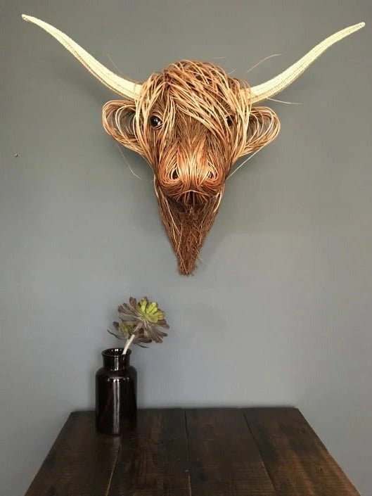 Wall-Mounted Cow Sculpture - TRENDVYO