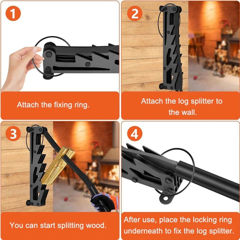 Wall Mounted Firewood Kindling Splitter - TRENDVYO