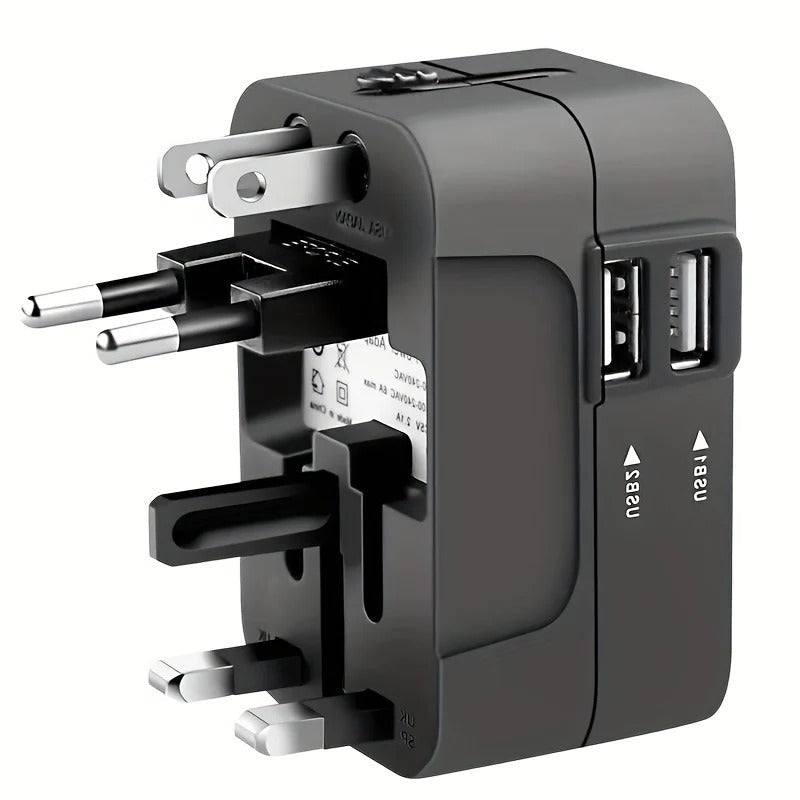 Worldwide Travel Adapter with Dual USB Charging Ports - TRENDVYO