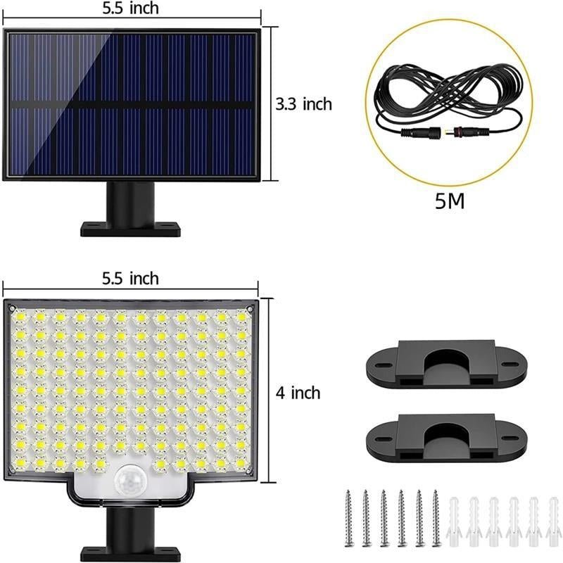106 LED Solar Outdoor Light With Motion Sensor - TRENDVYO