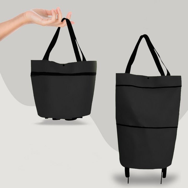 2-in-1 Foldable Shopping Bag with Wheels - TRENDVYO