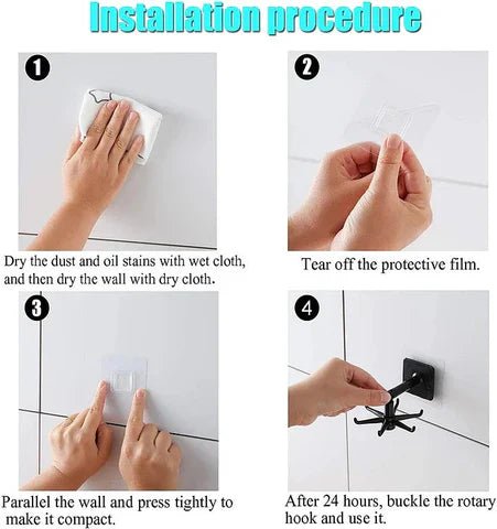 360° Rotating Self-Adhesive Utility Hook - TRENDVYO