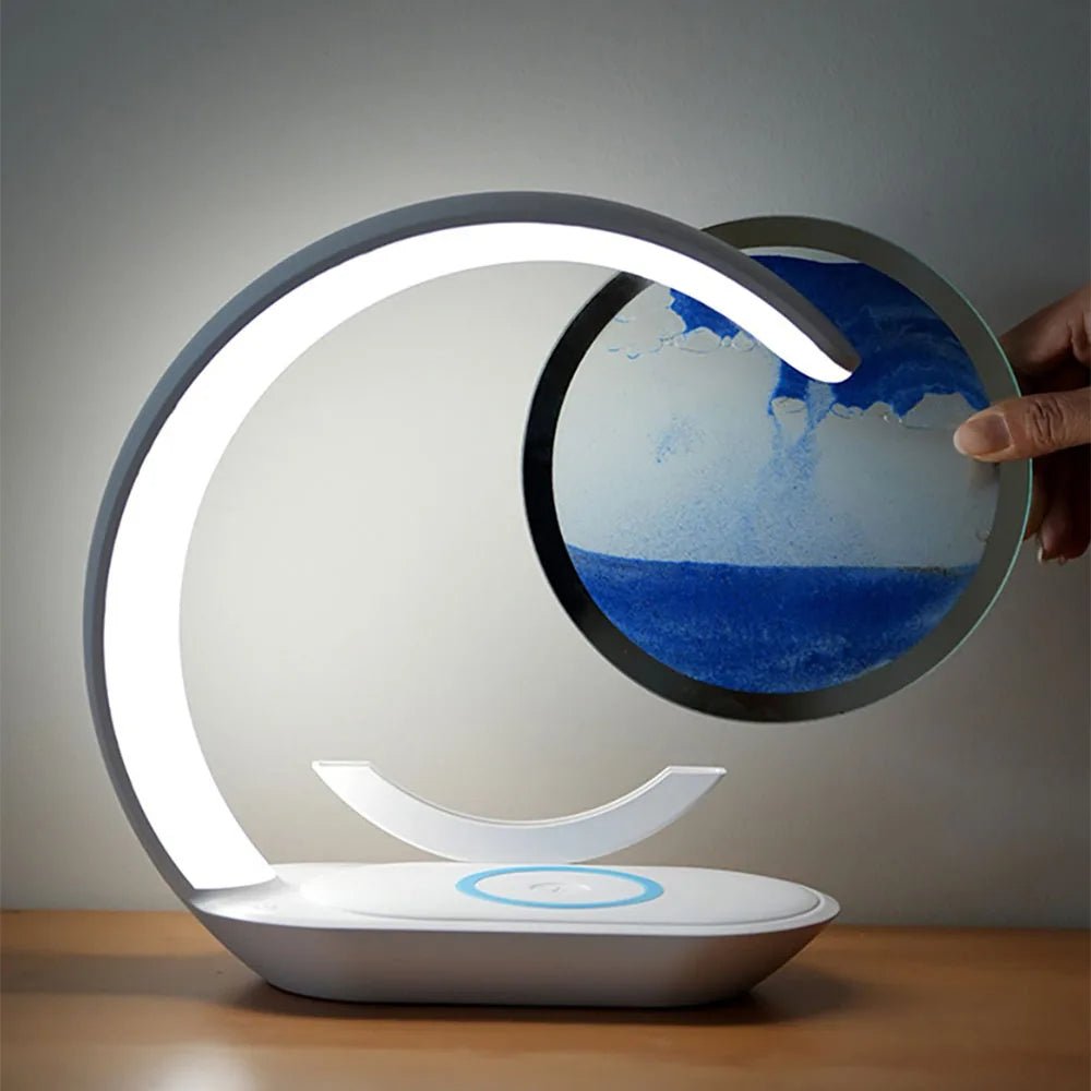 3D Sand Art Table Lamp with Wireless Charger - TRENDVYO