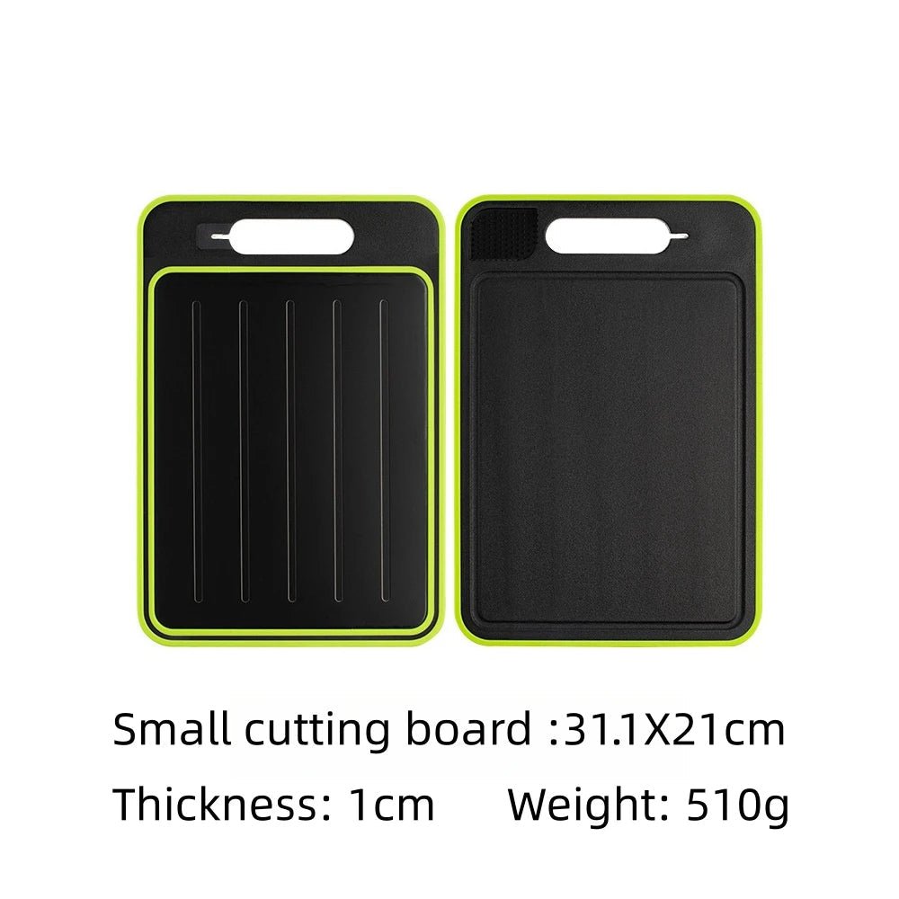 4-in-1 Cutting Board with Thawing Tray and Knife Sharpener - TRENDVYO