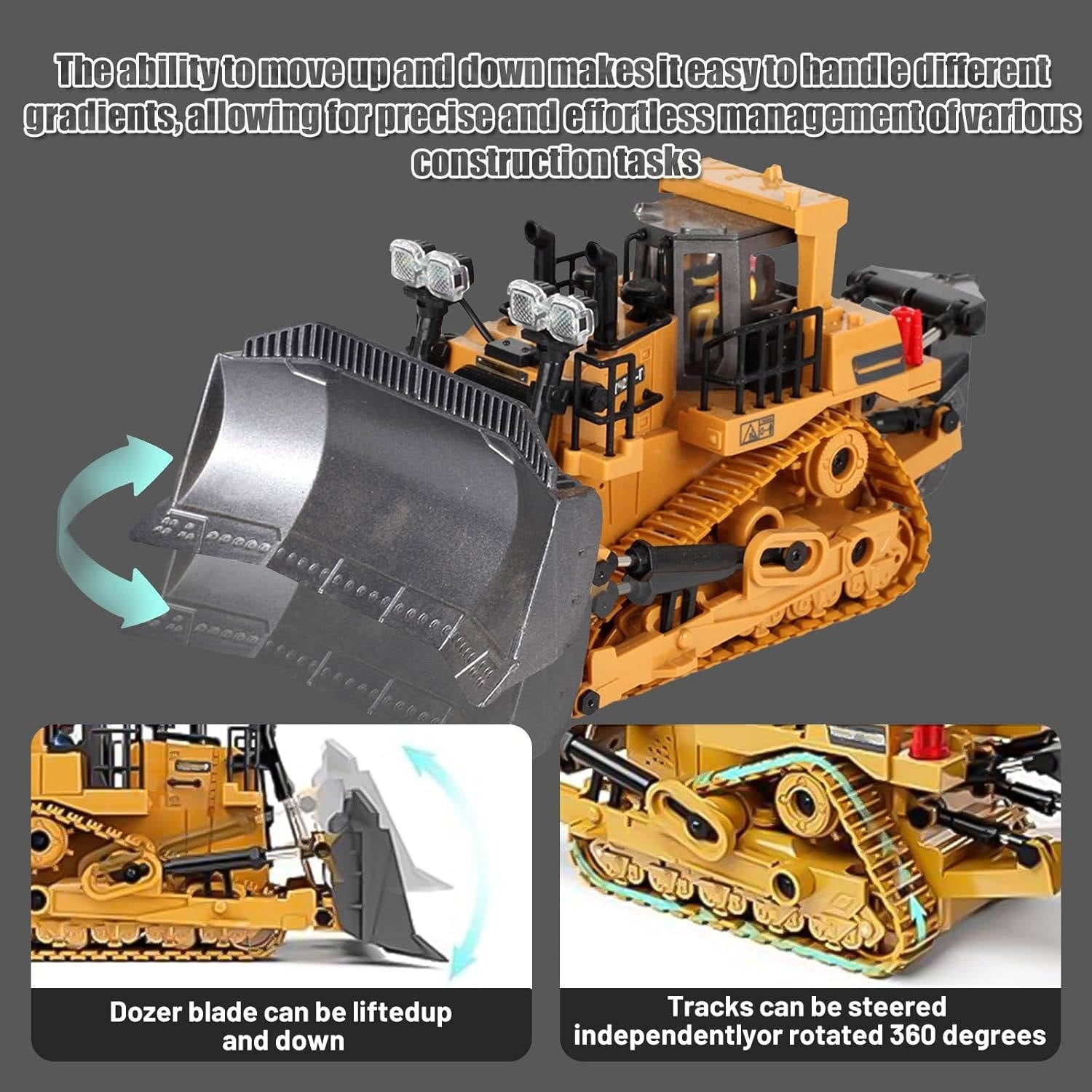 4WD Remote Control Excavator Bulldozer Dump - TRENDVYO