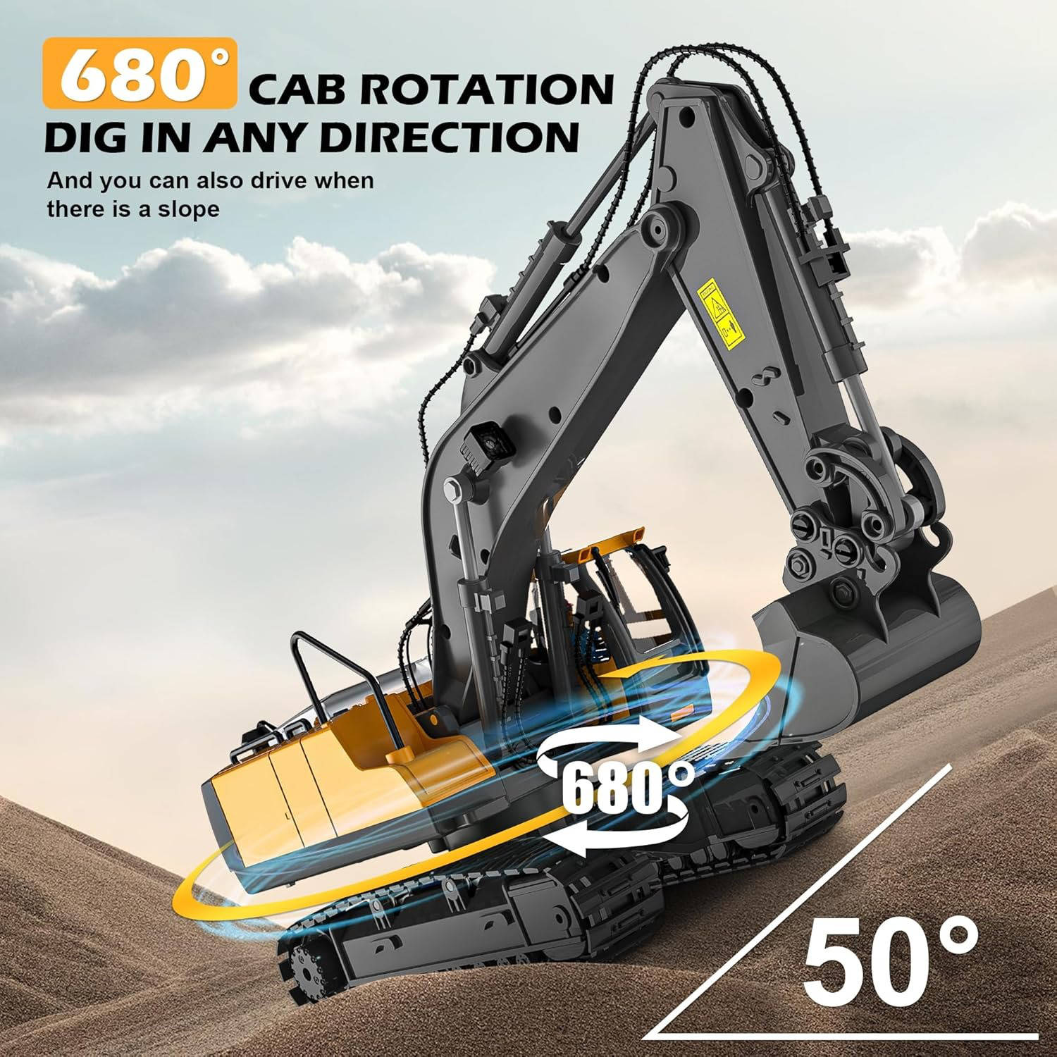 4WD Remote Control Excavator Bulldozer Dump - TRENDVYO