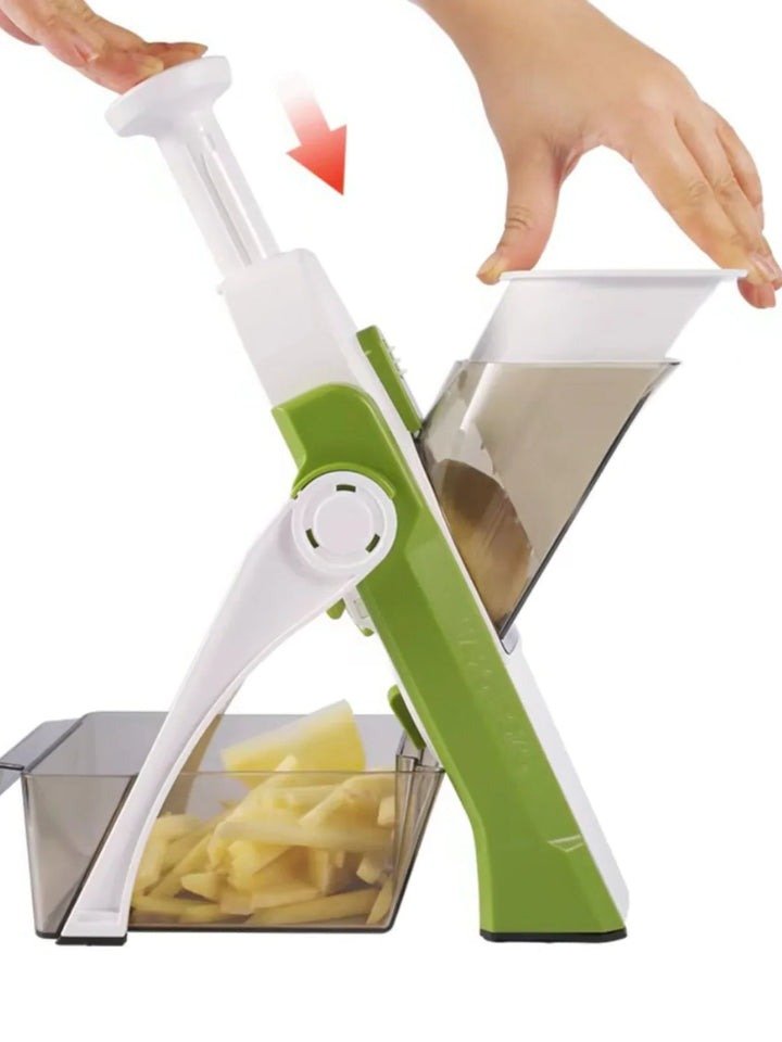 5-in-1 Vegetable Slicer with Collecting Tray - TRENDVYO