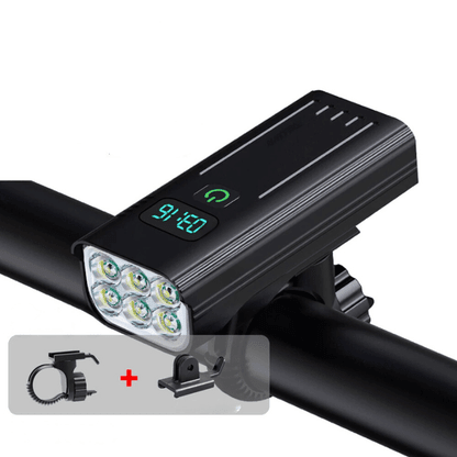 5000 Lumen Bike Light with 12 LEDs & USB-C Rechargeable Battery - TRENDVYO