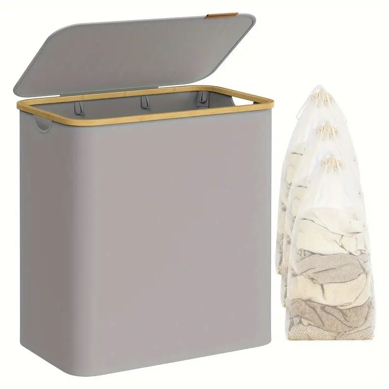 5072.1 oz foldable laundry basket with 2 compartments - TRENDVYO