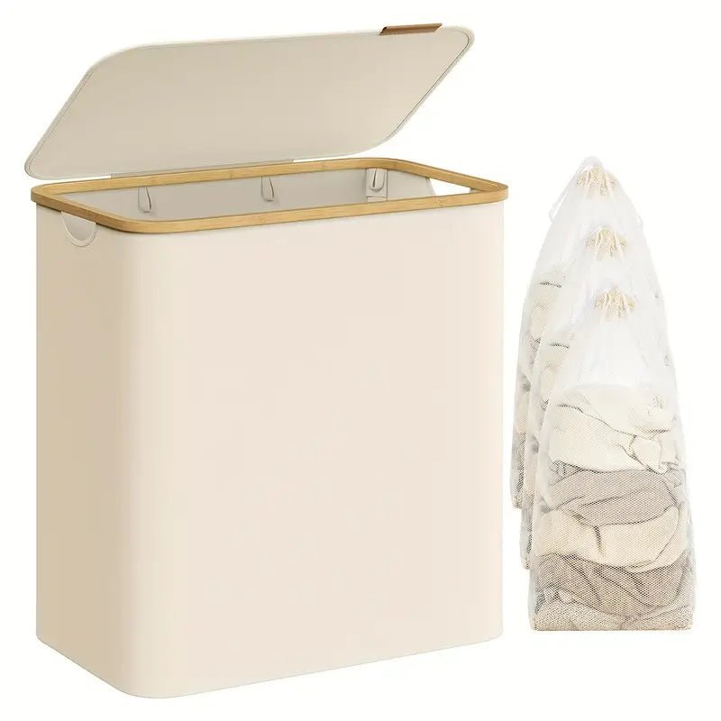 5072.1 oz foldable laundry basket with 2 compartments - TRENDVYO