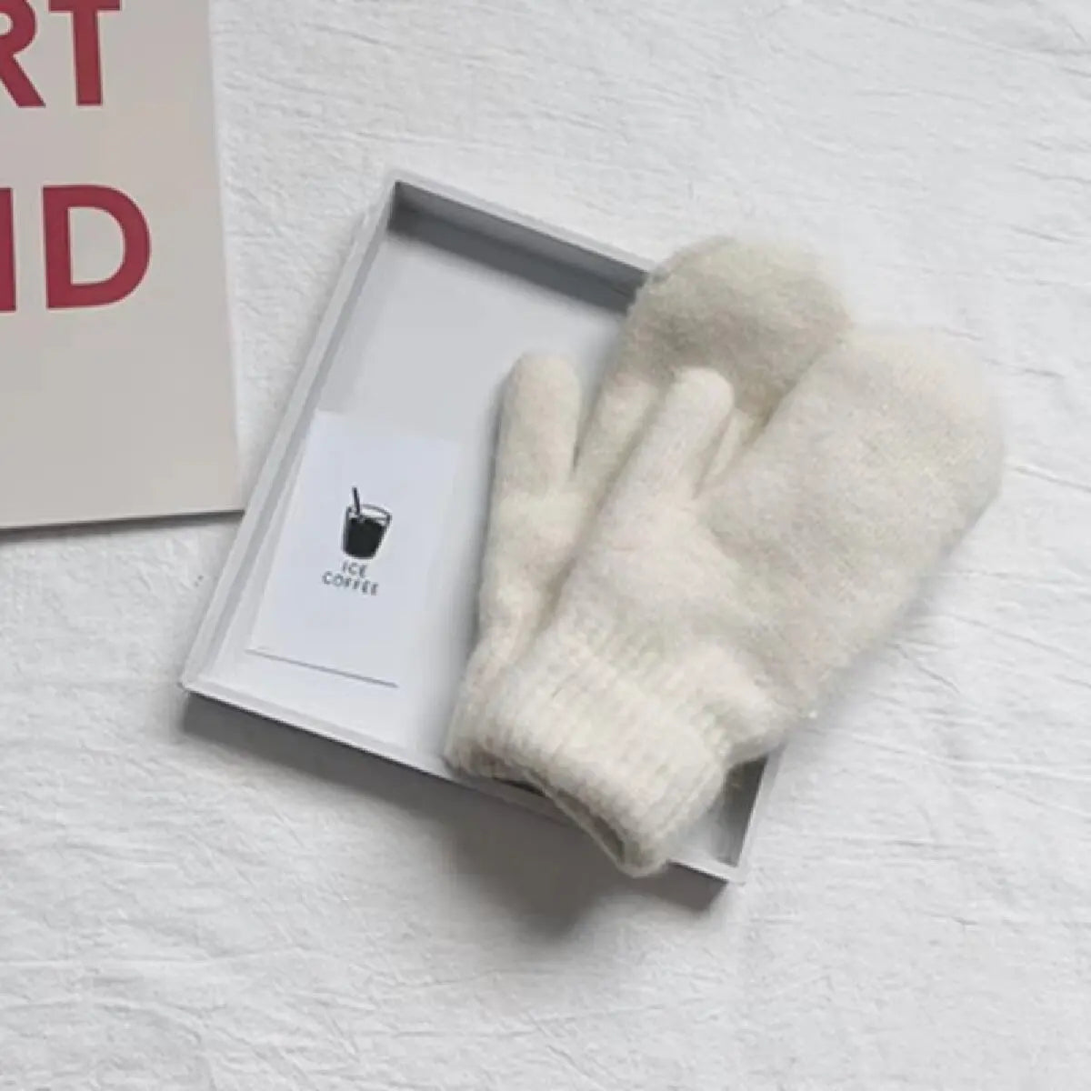 Cashmere Knit Winter Mittens for Women