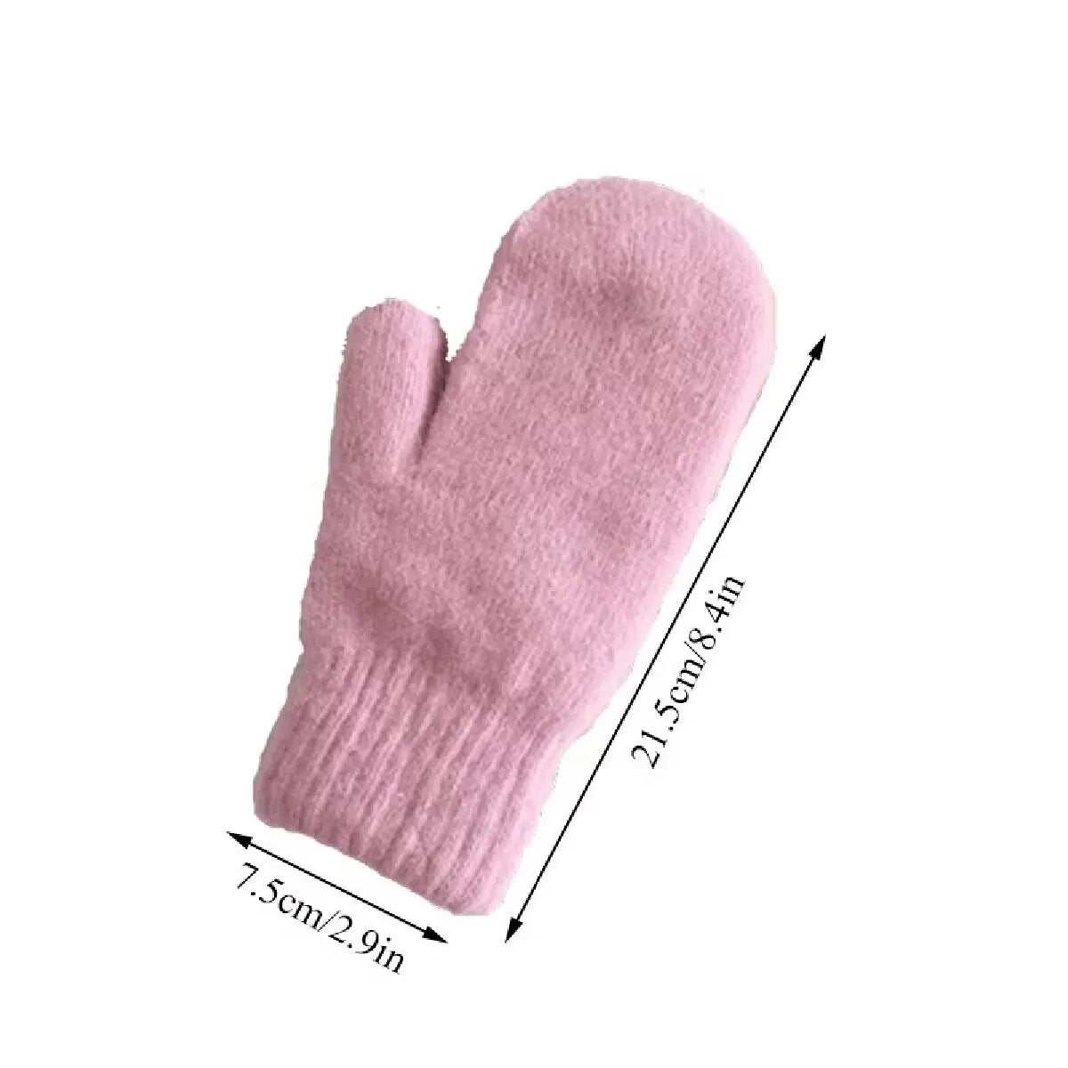 Cashmere Knit Winter Mittens for Women