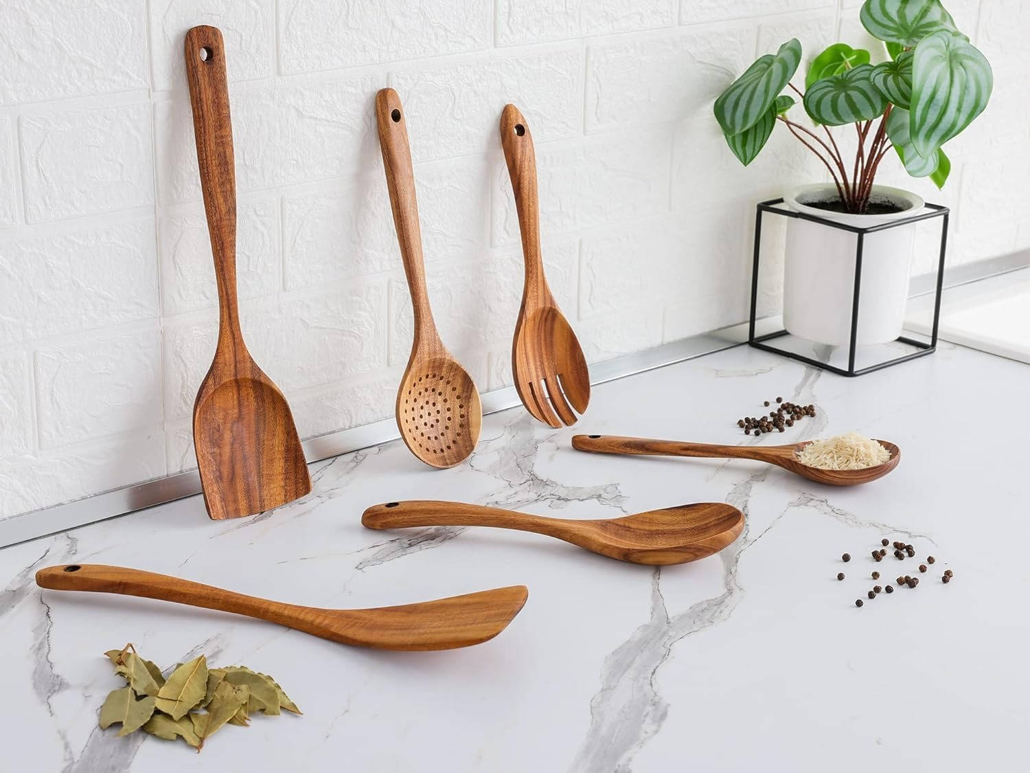6pcs Wooden Utensils Set - TRENDVYO