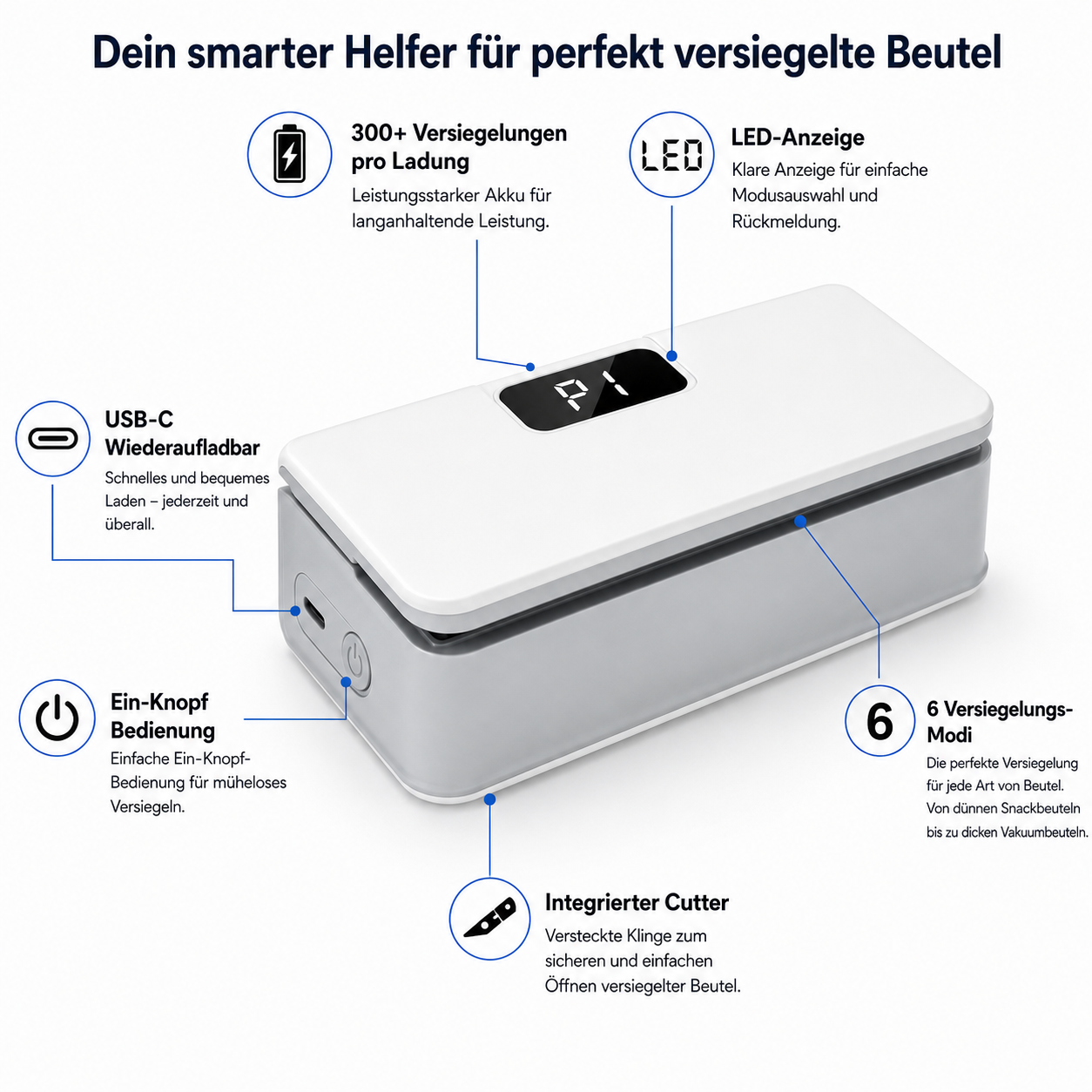 SnackSeal Pro – Magnetic Bag Sealer (USB-C)
