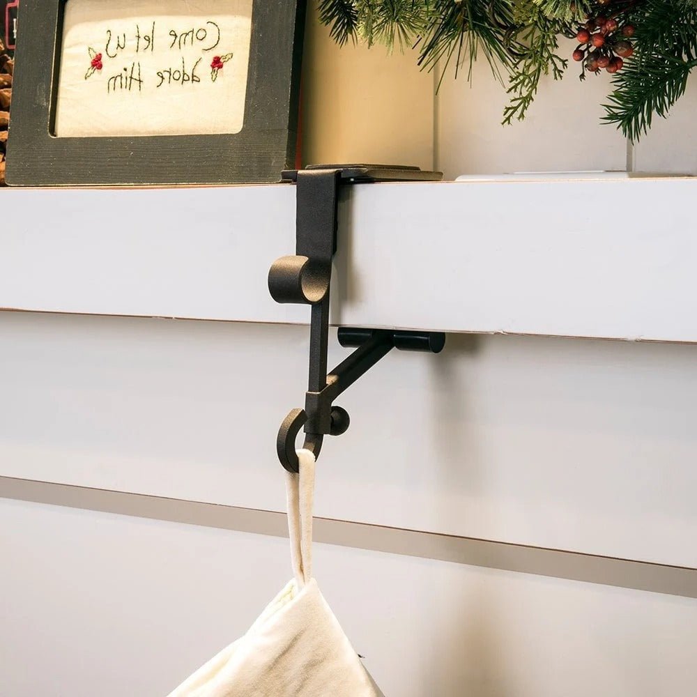 Adjustable Fireplace Stocking and Garland Hanger Set - TRENDVYO