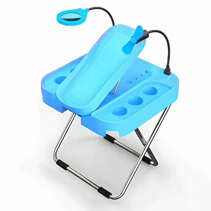 Adjustable Pedicure Rest with LED Magnifier - TRENDVYO