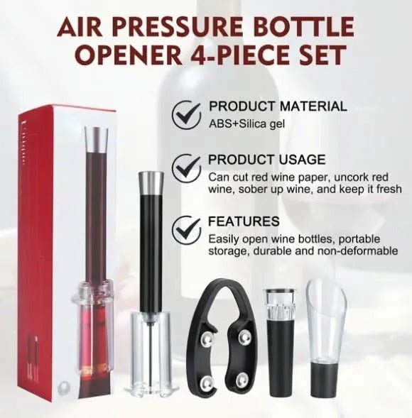 Air-Assist Wine Bottle Opening Set - TRENDVYO