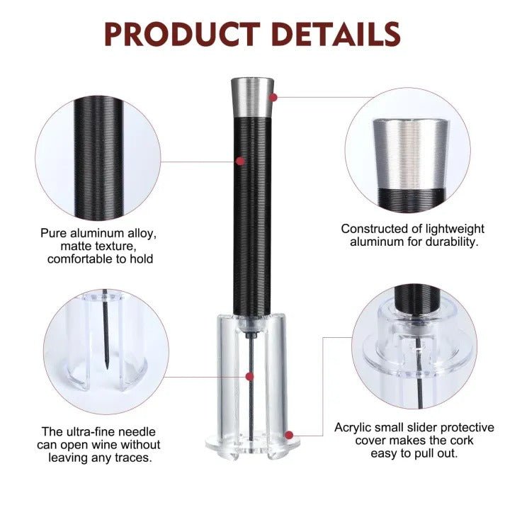 Air-Assist Wine Bottle Opening Set - TRENDVYO