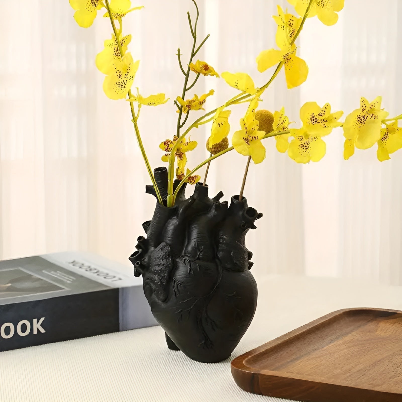 Bamboo & Wood Lively Heart-Shaped Vase - TRENDVYO