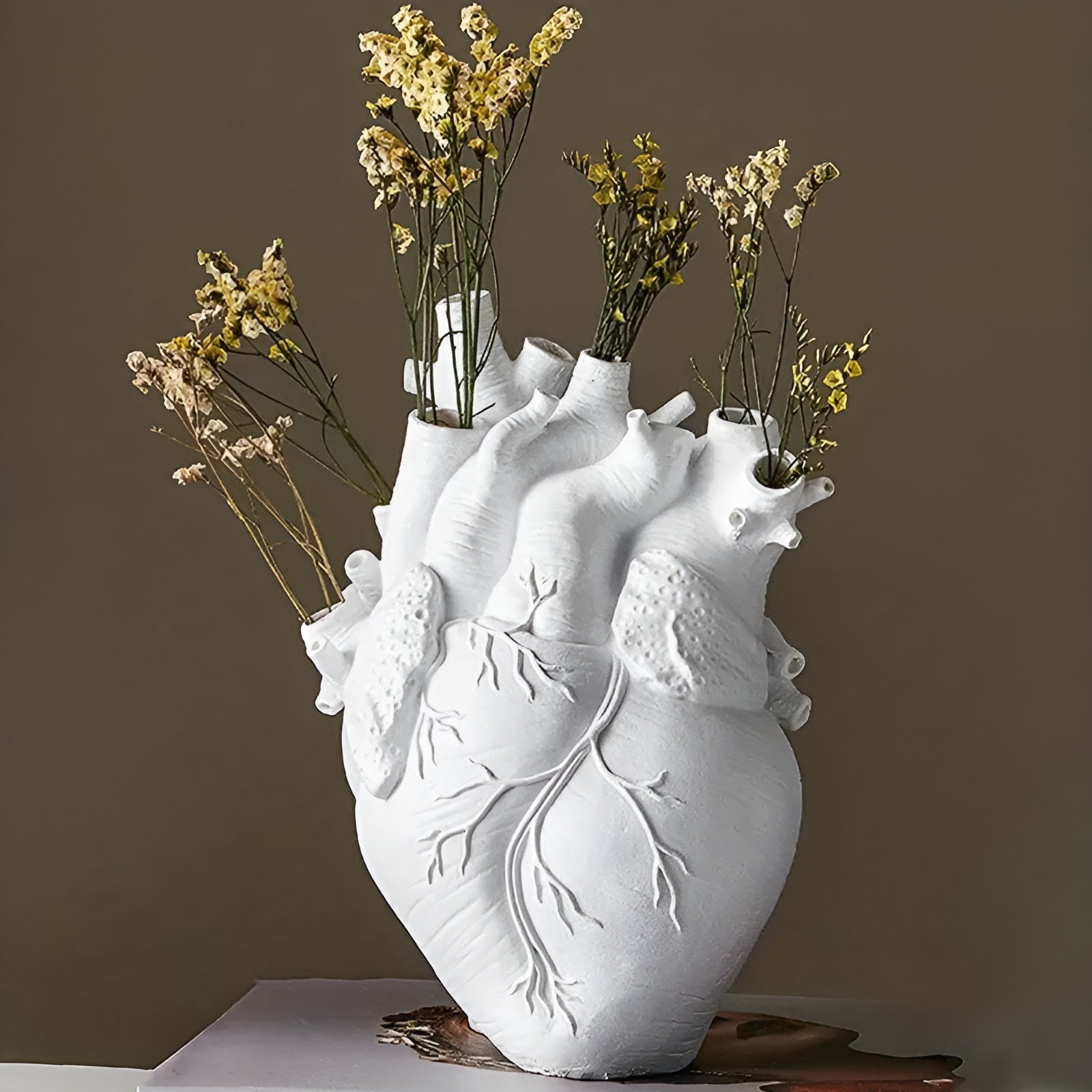 Bamboo & Wood Lively Heart-Shaped Vase - TRENDVYO