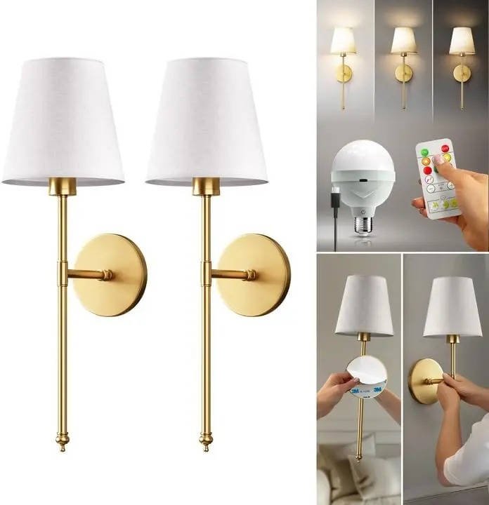 Battery Operated Wall Sconces - TRENDVYO