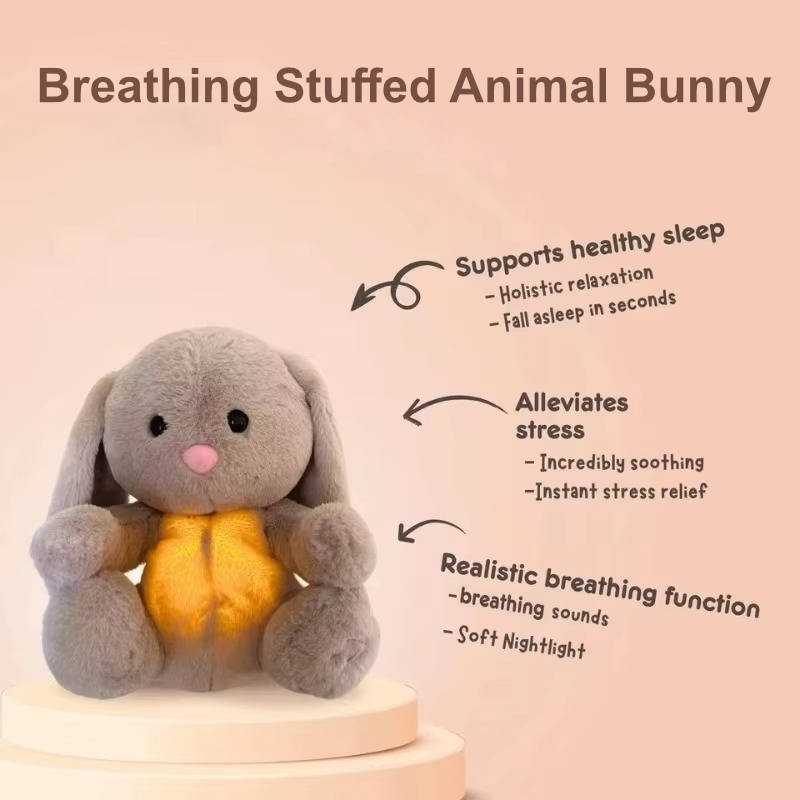 Breathing Stuffed Animal Bunny - TRENDVYO