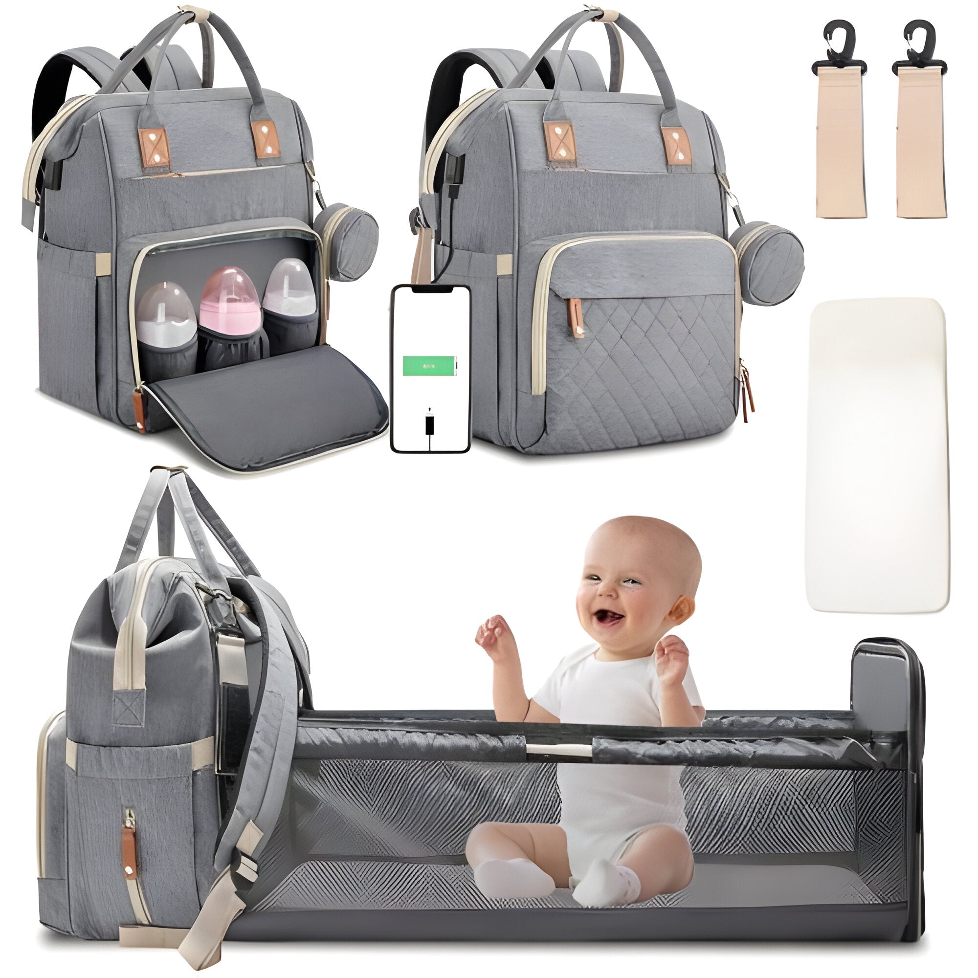 Changing bag - Travelling baby cot - TRENDVYO