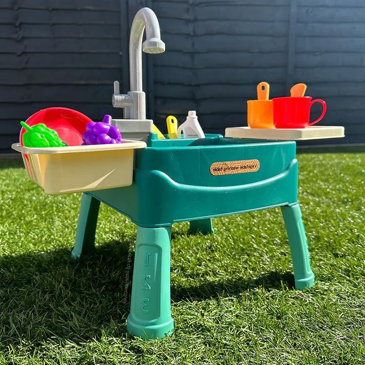 Children’s Play Kitchen with Flowing Water Feature - TRENDVYO