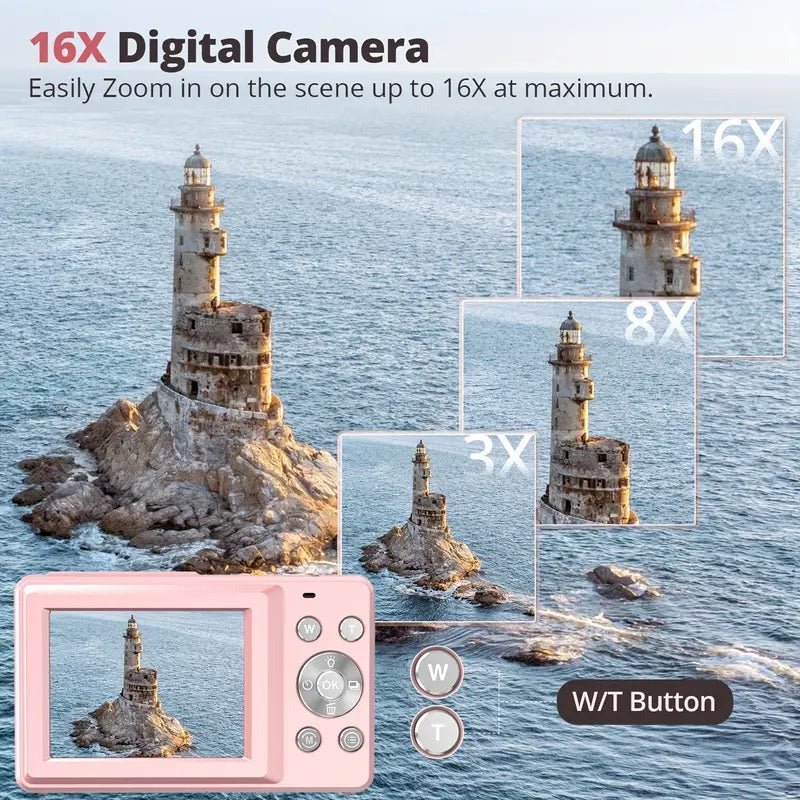 Compact Digital Camera with Retro Design - TRENDVYO