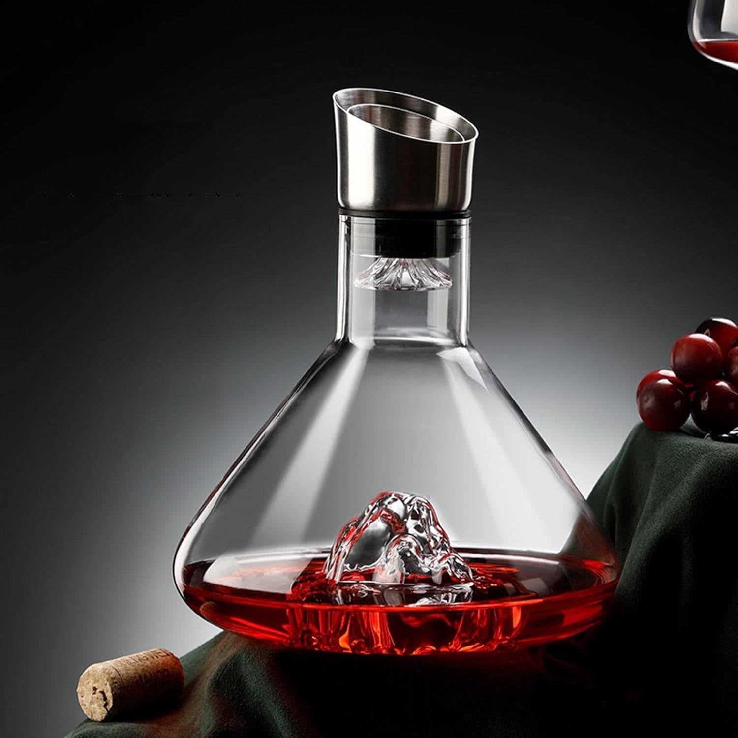 Crystal Glass Wine Decanter Aerator Carafe - TRENDVYO