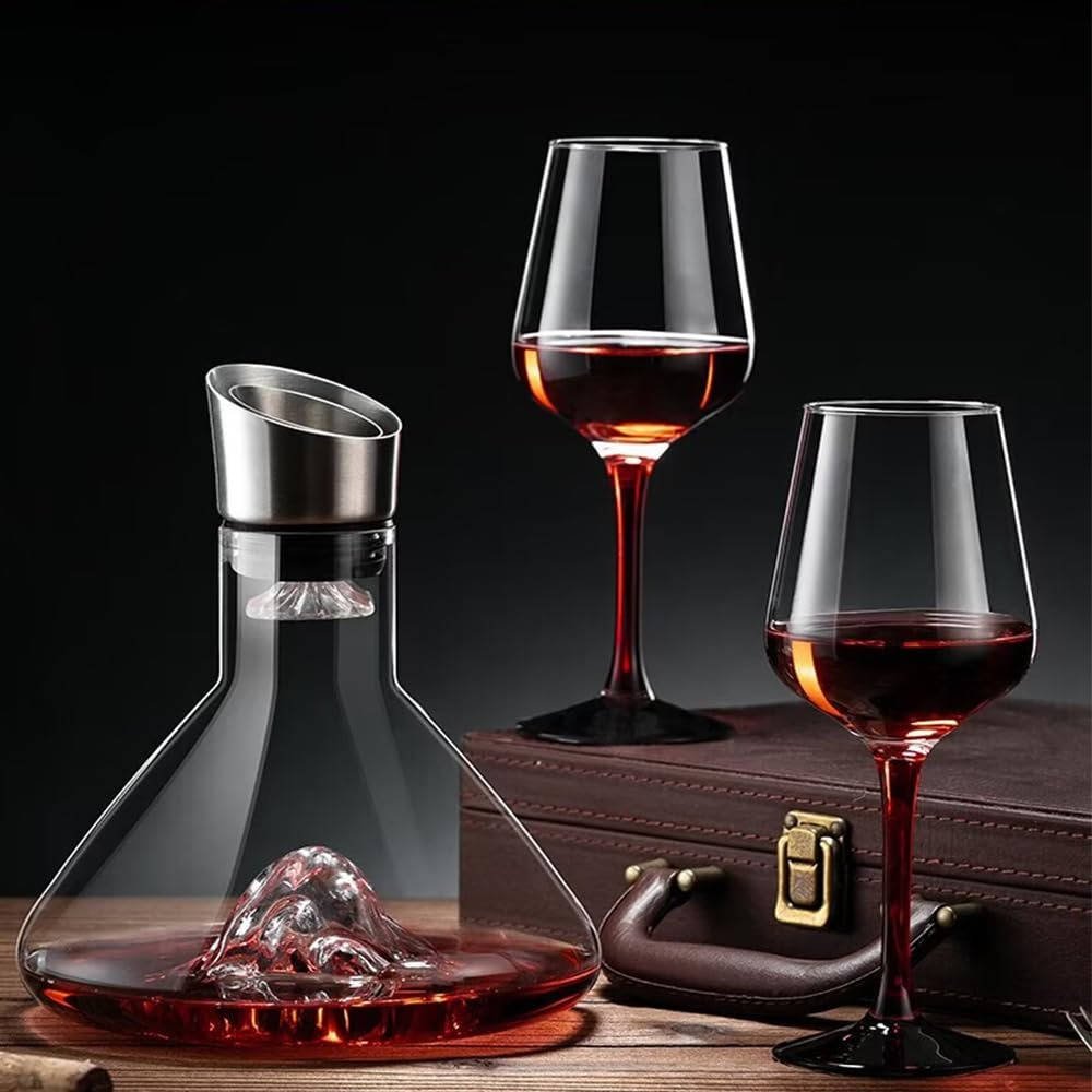 Crystal Glass Wine Decanter Aerator Carafe - TRENDVYO
