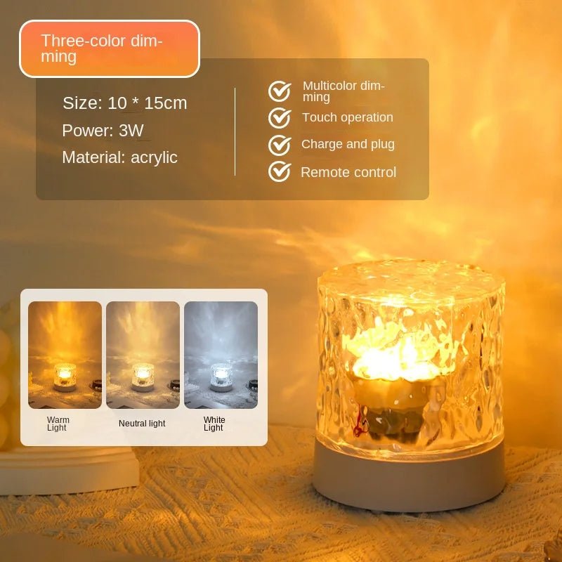 Crystal Ripple Projector Night Light - TRENDVYO