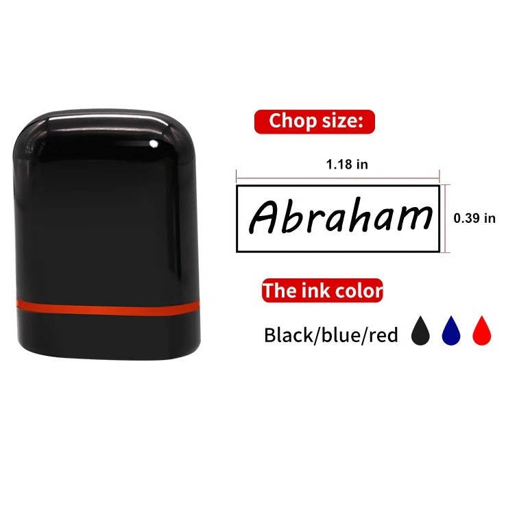 Custom Signature Stamp Personalized Logo Name Stamper - TRENDVYO