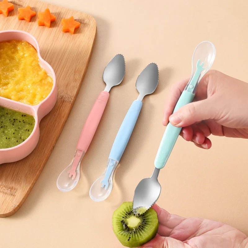 Double Head Baby Silicone Food Spoon - TRENDVYO