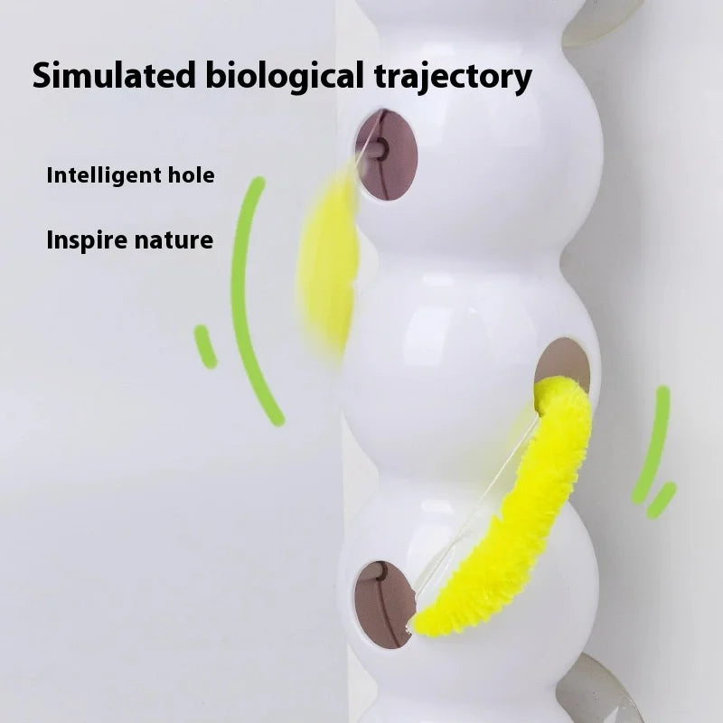 Interactive Worm Pole Cat Toy with Automatic Pop-Up