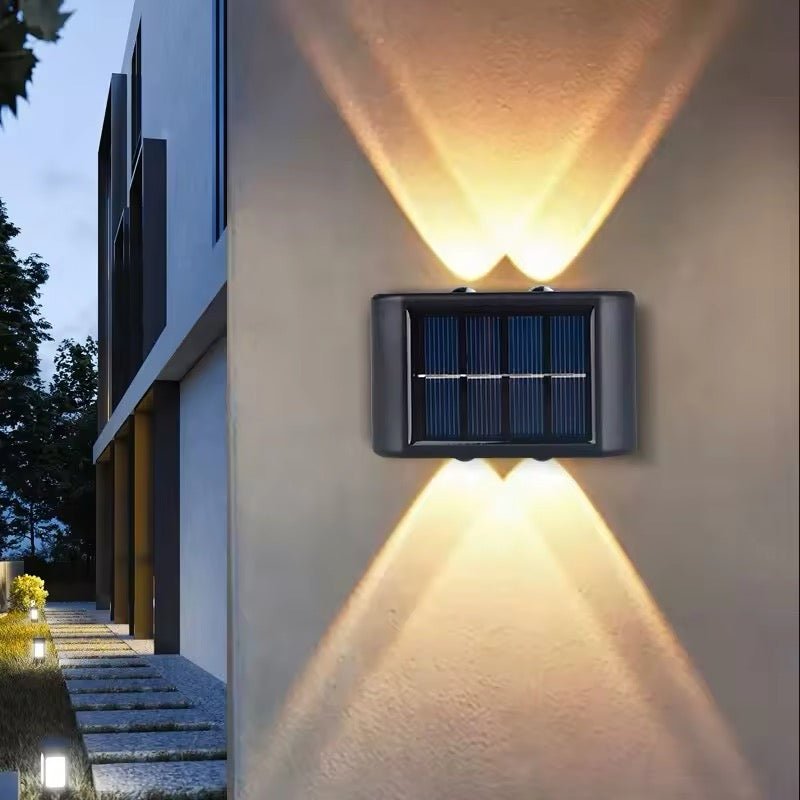 Energy-efficient LED solar outdoor wall light - TRENDVYO