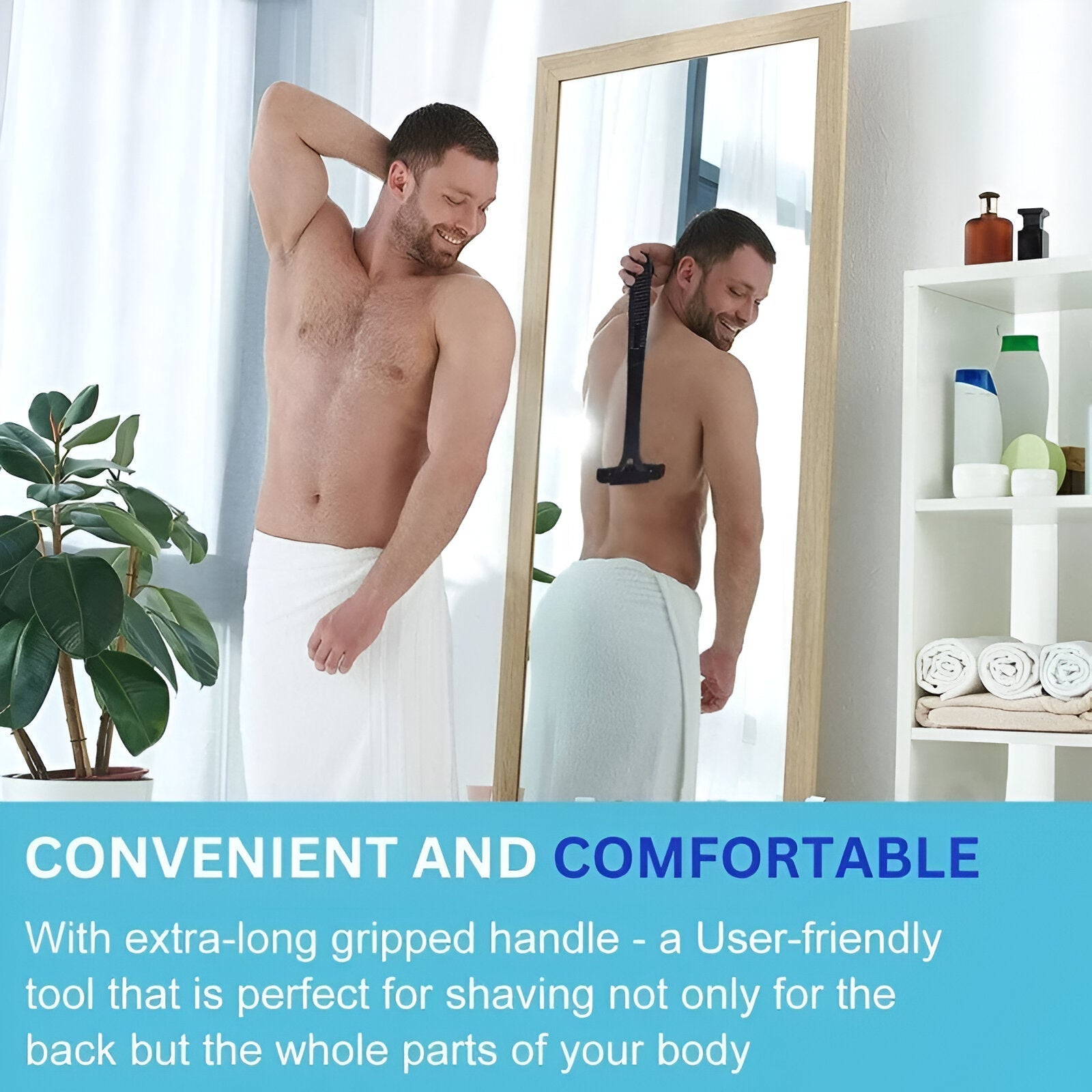 Extended-Reach Back Shaver for Men - TRENDVYO
