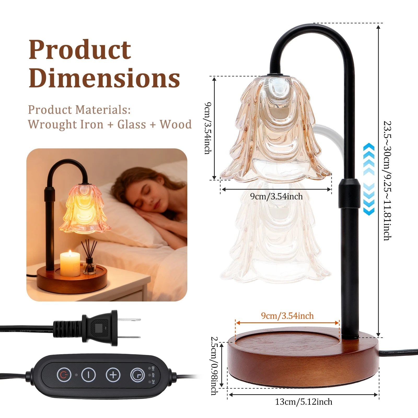 Flower Dimmable Candle Warmer Lamp - TRENDVYO