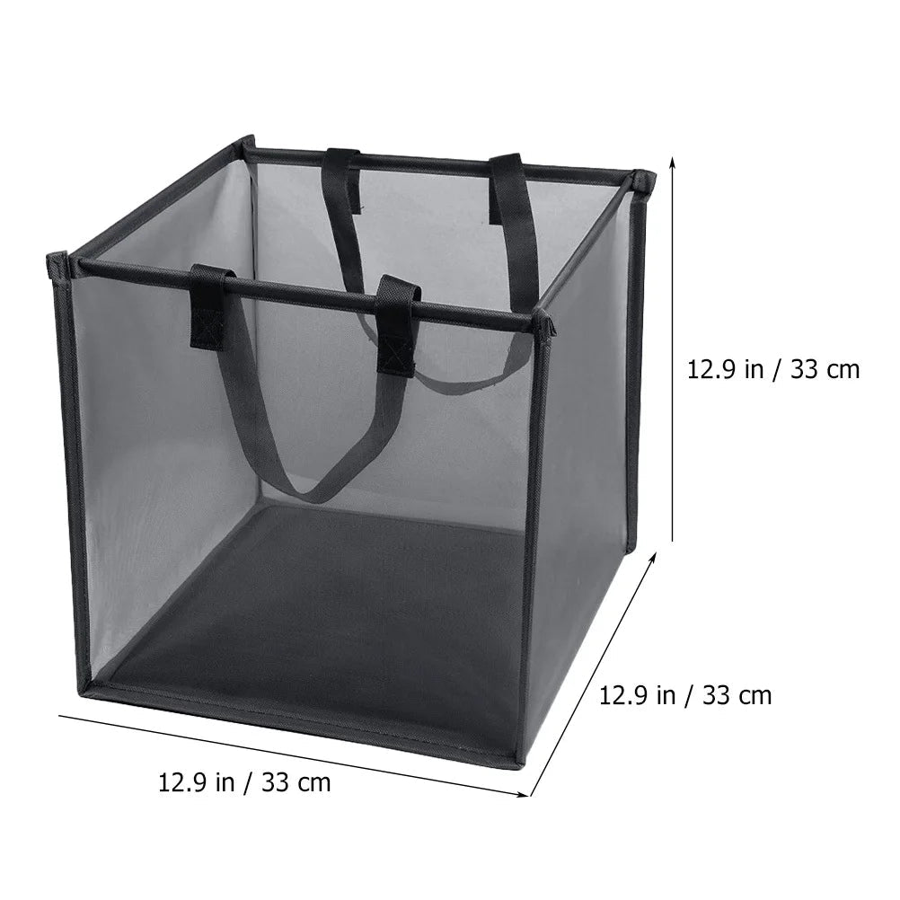 Foldable Mesh Laundry Hamper with Handles - TRENDVYO