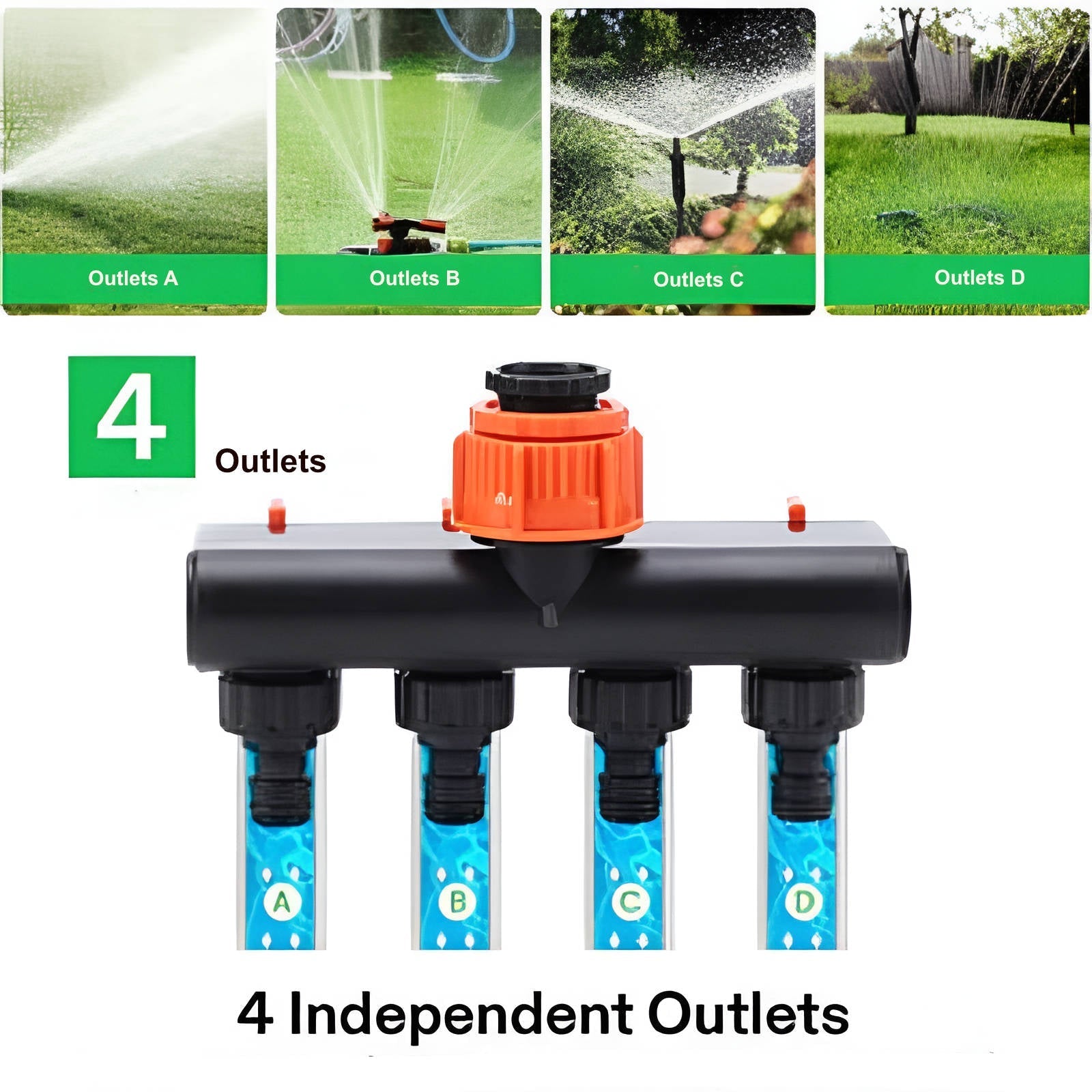 Garden Hose Splitter 4 Way - TRENDVYO