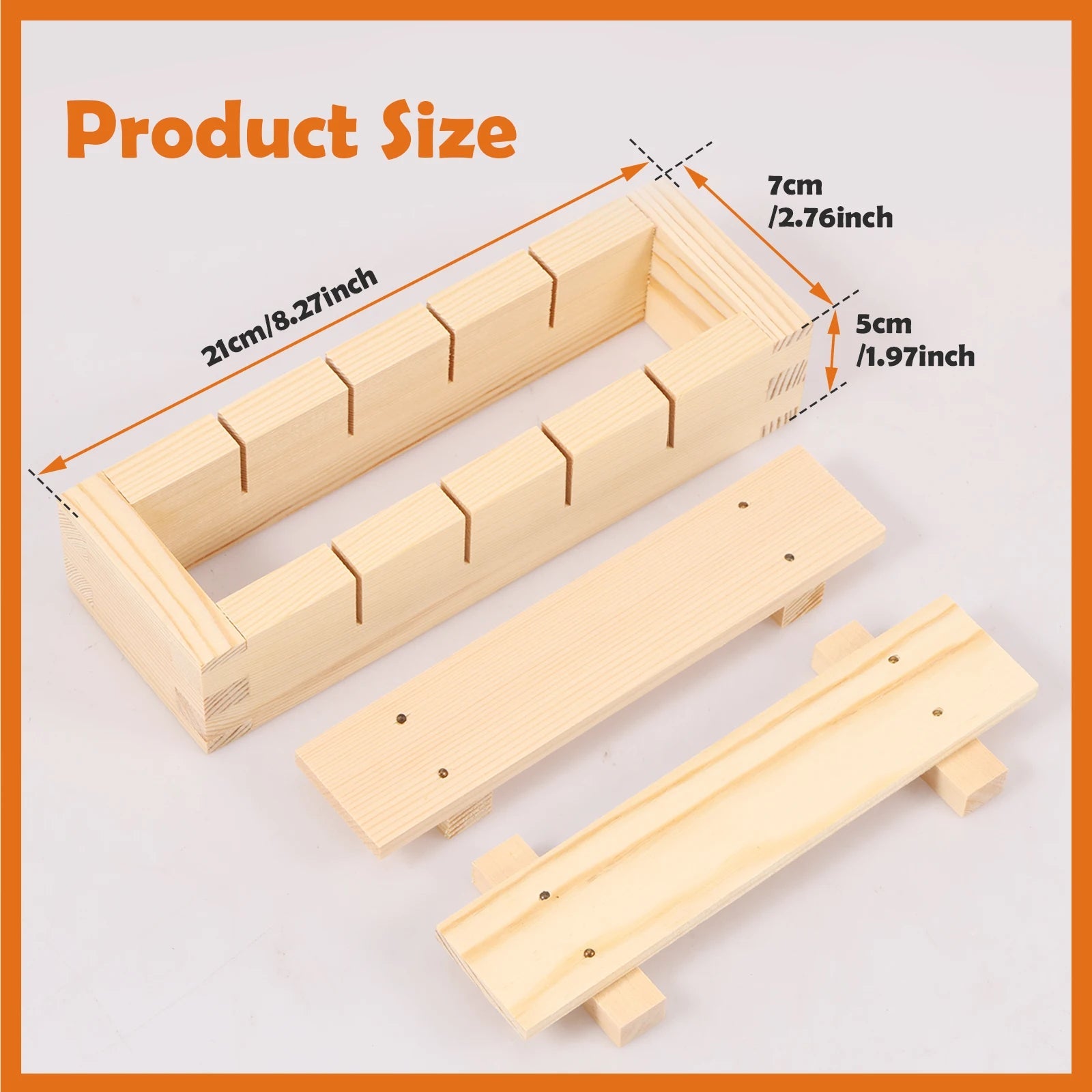 Handcrafted Wooden Sushi Maker Press Mold - TRENDVYO
