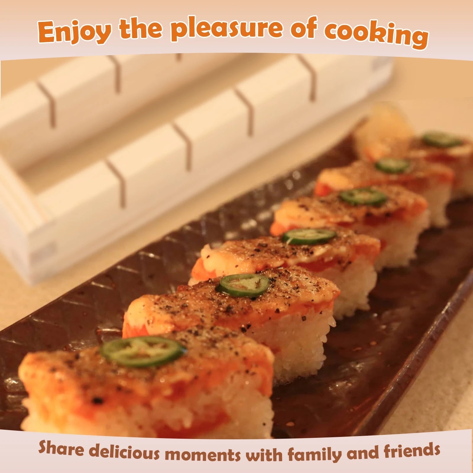 Handcrafted Wooden Sushi Maker Press Mold - TRENDVYO