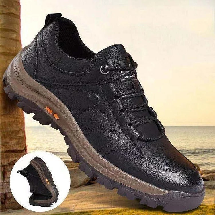 Herren Freizeit Schuhe mit handgenähtem Fußgewölbe- und Rutschschutz, atmungsaktiv