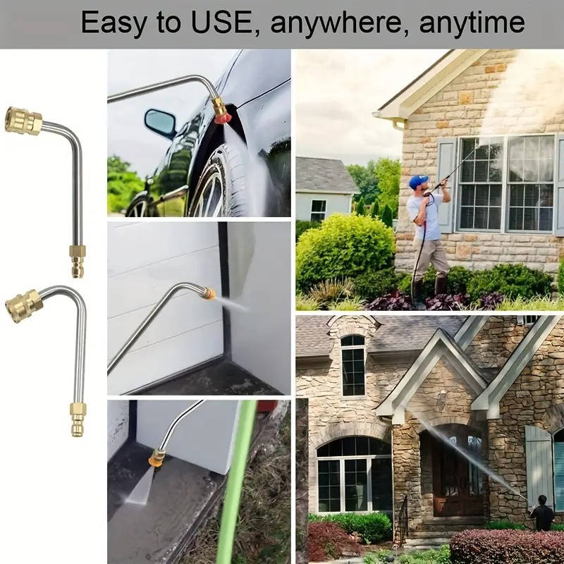 4000 PSI Telescoping High-Pressure Power Washer Extension Wands for Gutter & Roof Drainage & Wall Cleaning