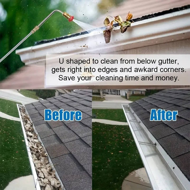 4000 PSI Telescoping High-Pressure Power Washer Extension Wands for Gutter & Roof Drainage & Wall Cleaning