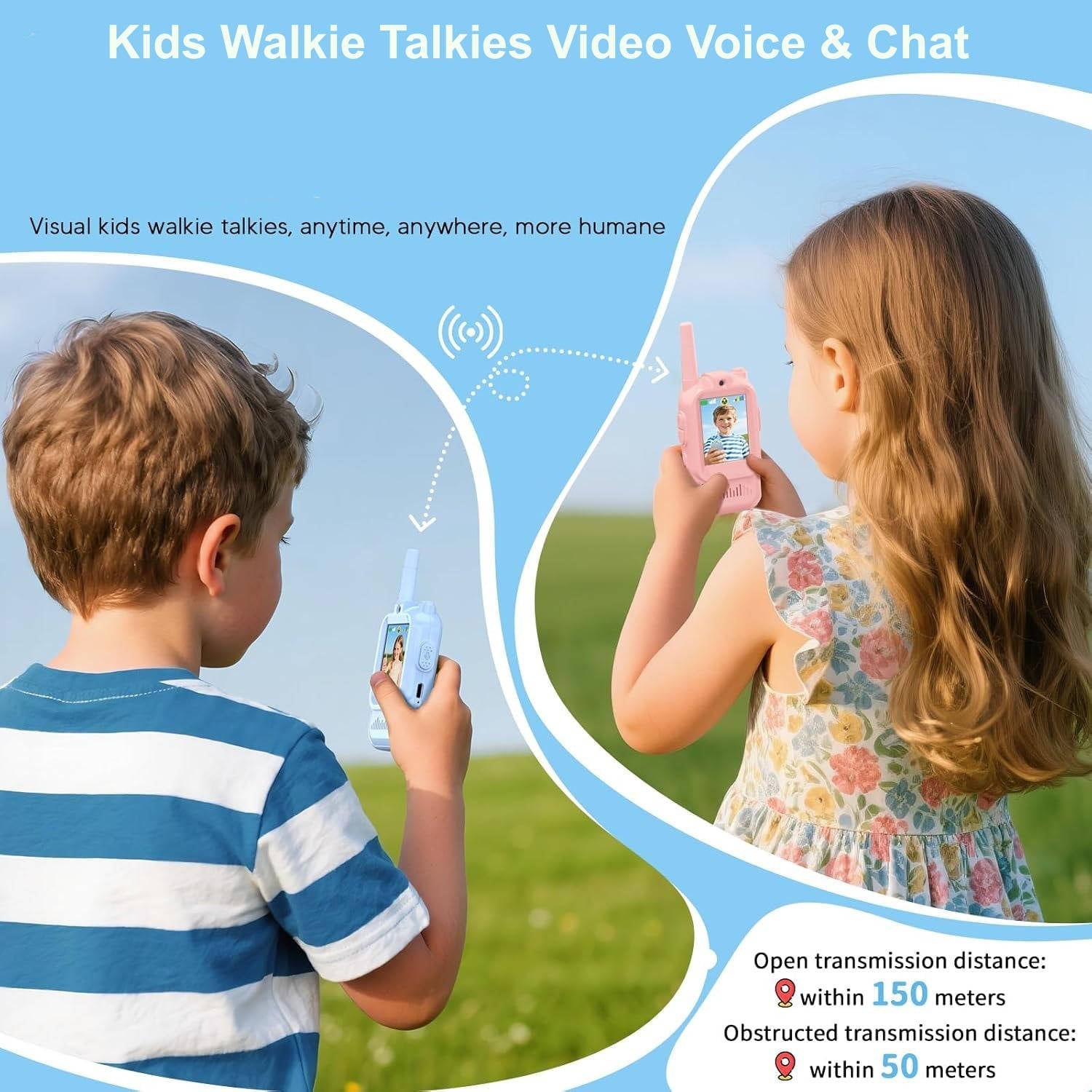 Kids Walkie Talkies Video Voice & Chat 2 Set - TRENDVYO