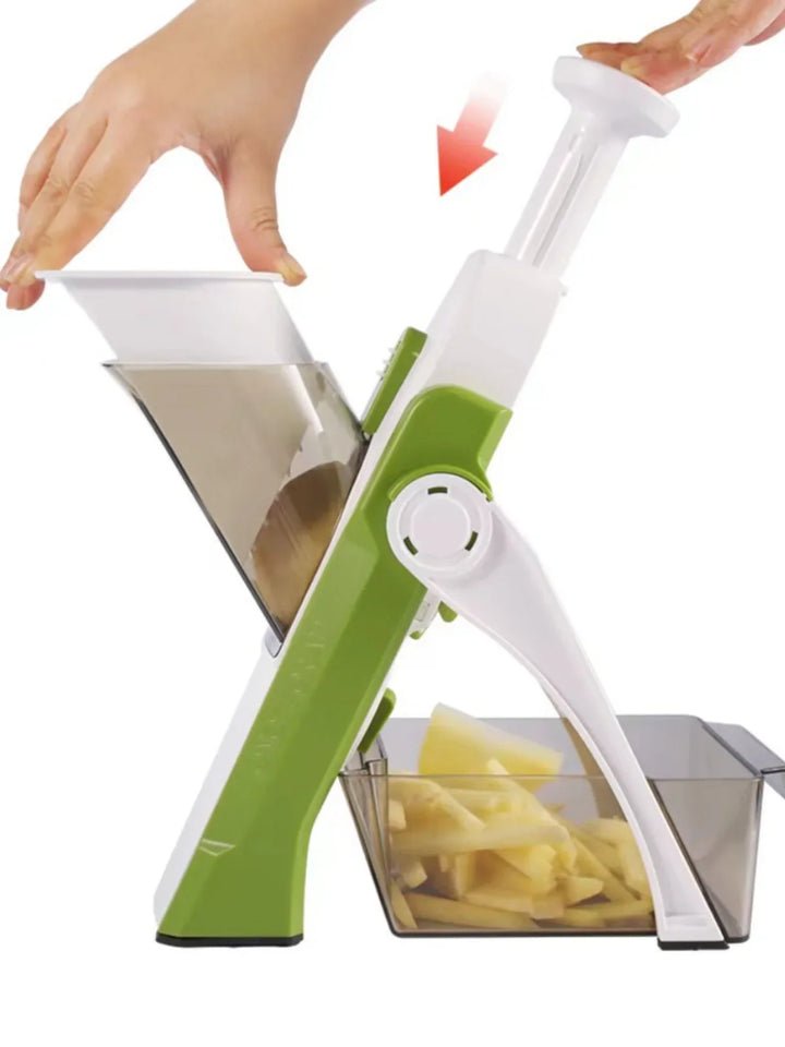 Kitchen Slicer With Adjustable Thickness And Collection Container - TRENDVYO
