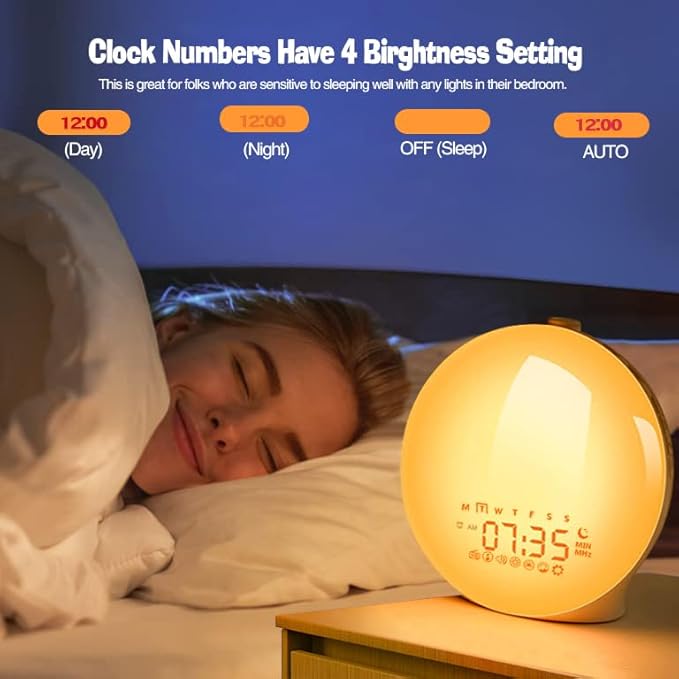 Light Alarm Clock With Nature Sounds - TRENDVYO