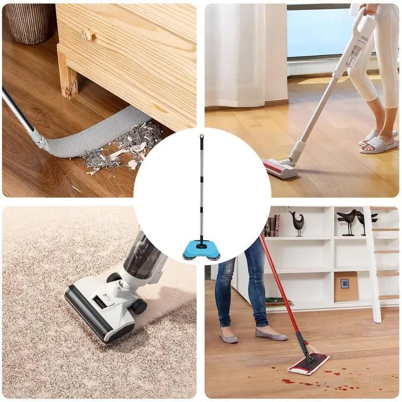Manual 2-in-1 Broom with Rotating Brush - TRENDVYO